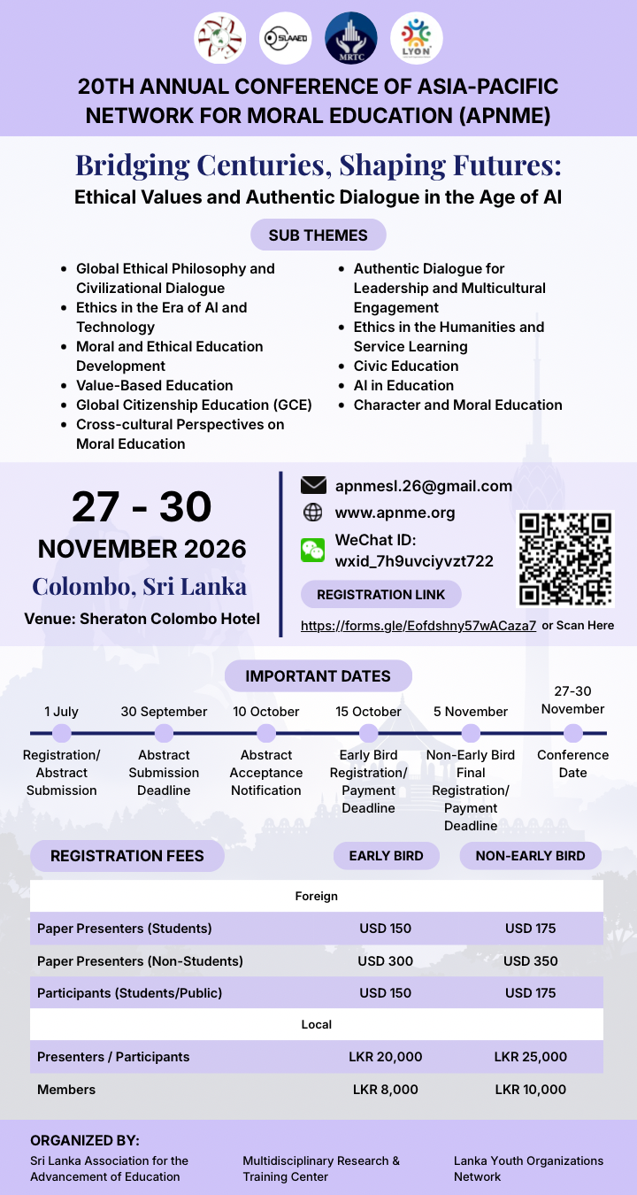 ASIA-PACIFIC NETWORK FOR MORAL EDUCATION (APNME)